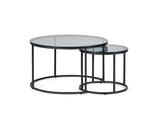 Chicago Smoked Glass Round Coffee Tables - 1